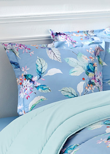 Couette microfibre double face 400 g/m² Imprime/Bleu