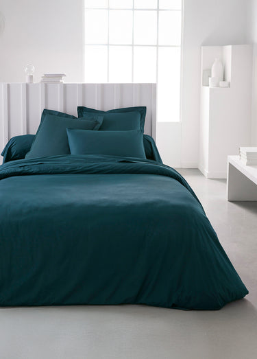 Drap housse pur coton qualité supérieure Paon