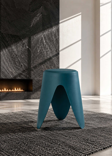 Tabouret d'appoint empilable tendance EVE Bleu Canard
