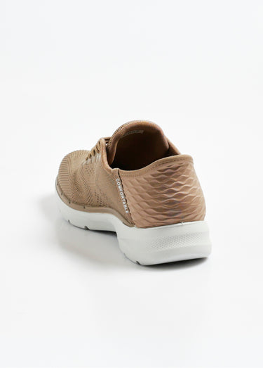 Baskets confort en mesh avec lacets Beige