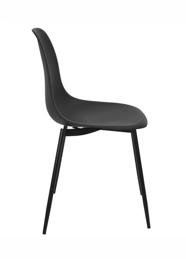 Set 6 Chaises forme coque GUSTAV Noir