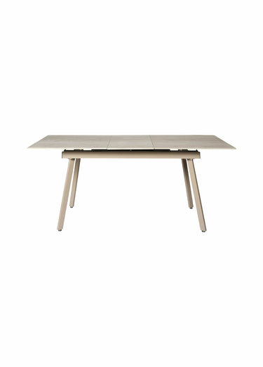 Table extensible effet pierre  travertin Beige