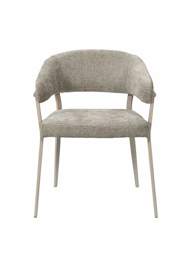 Fauteuils assise tissu maille chenille Taupe