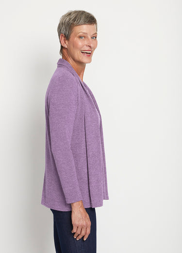 T-shirt tunique 2 en 1 strass manches longues Lilas