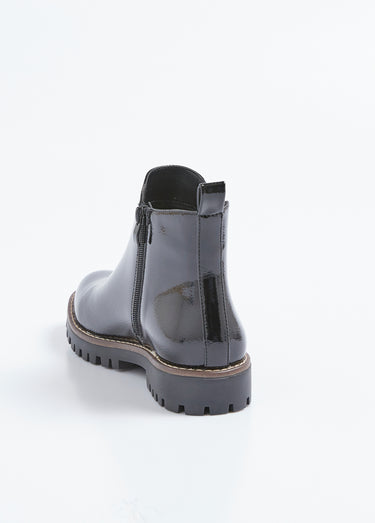 Chelsea boots semelle crantée largeur confort Noir