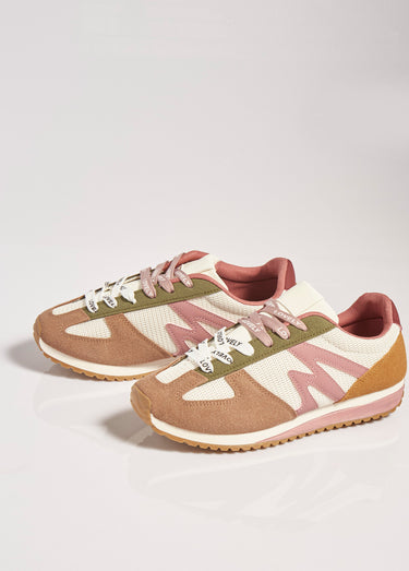Sneakers multimatières + 2 paires lacets Multicolore