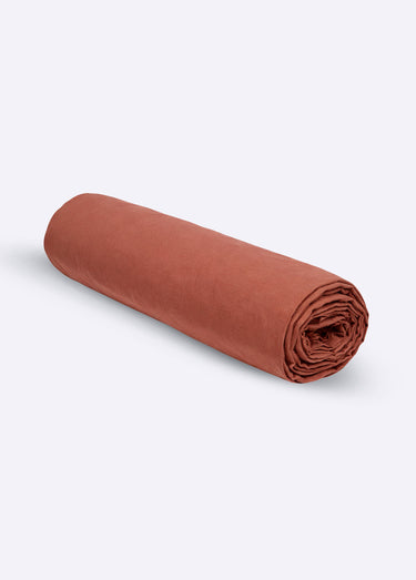 Drap-housse coton uni Terracotta
