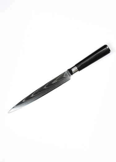 Couteau à trancher lame damas + étui, Core Noir