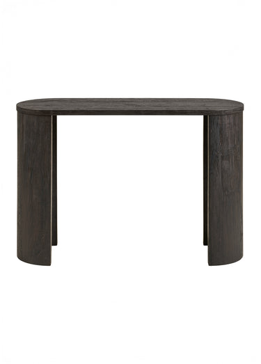 Console en bois pieds demi cercle, foncé Marron Fonce