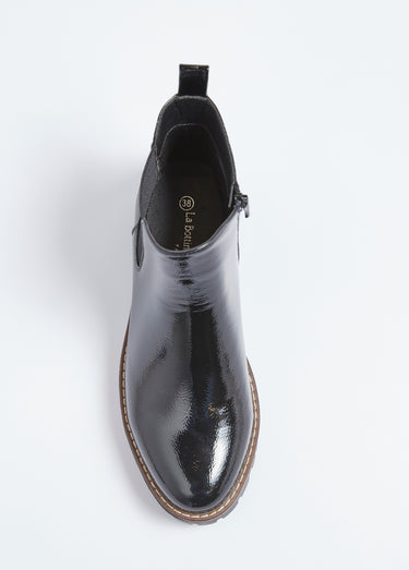 Chelsea boots semelle crantée largeur confort Noir