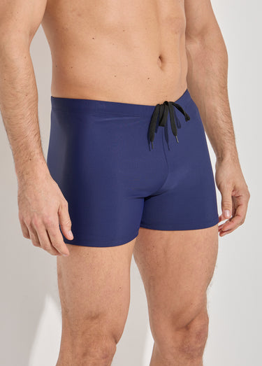 Boxer de bain piscine uni, essentiel Marine