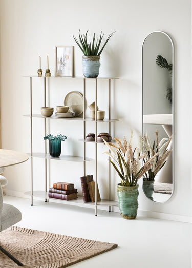 Miroir ovale contour argenté HENNETVED Argent