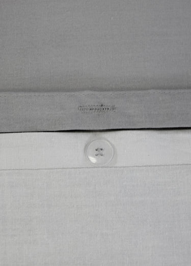 Parure housse de couette bicolore, coton Minéral