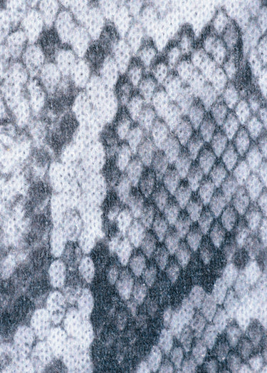Coupon tissu habillement, motif reptile Imprime Gris
