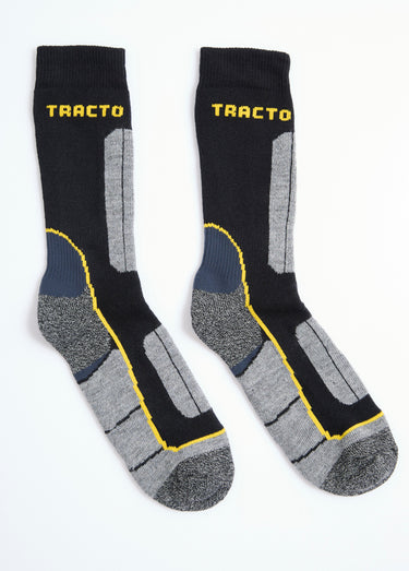 Chaussettes de travail renforcées, coton Noir