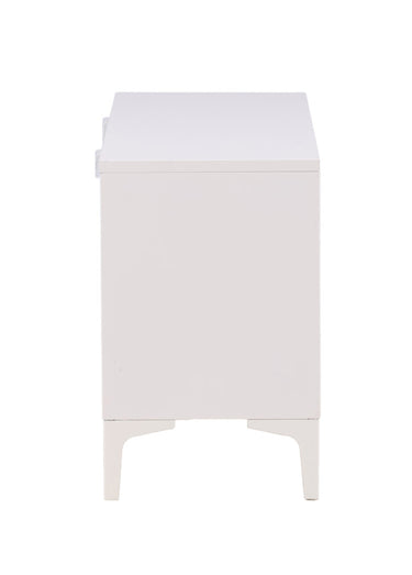 Meuble bas 2 portes 2 tablettes en acier Blanc