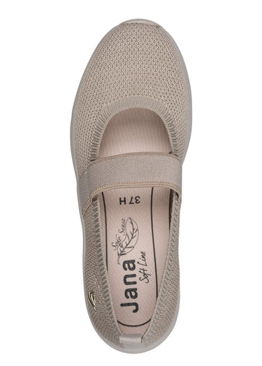 Ballerines sportswear dessus élastiqué Poivre