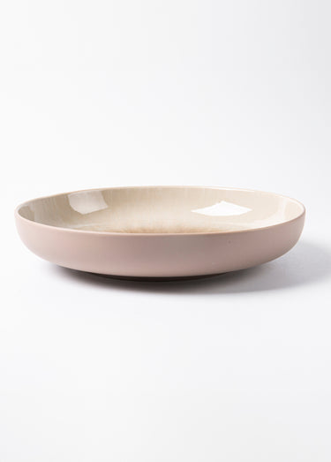 Set 6 assiettes creuses grès émaillé, foncé Taupe