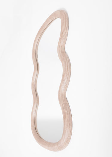 Miroir bois forme organique Beige 1