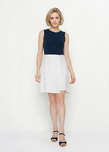 Jupe-short  tissu extensible Blanc