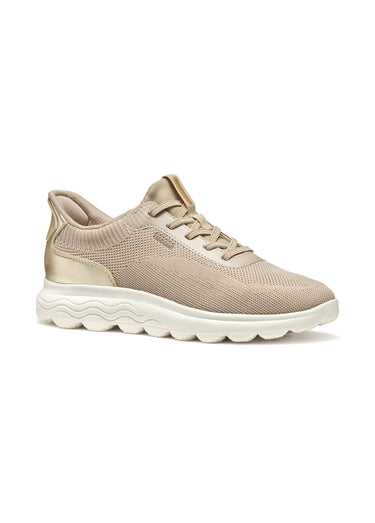 Baskets en mesh avec semelle compensée Taupe