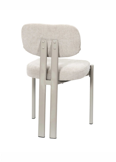 Set de 2 Chaises design chenille EMILIA Beige