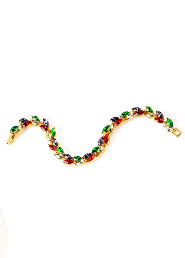 Bracelet magnétique feuilles multicolores Bracelet Feuilles