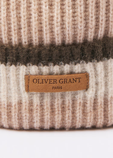 Bonnet chaud maille intérieur polaire Beige