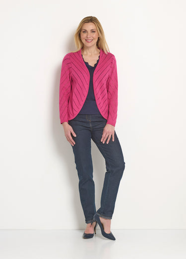 Gilet boléro fin ajouré coton Cassis
