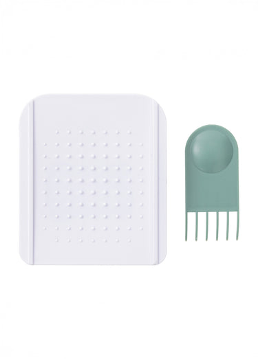 Mandoline acier multi découpes 8 grilles Transparent vert