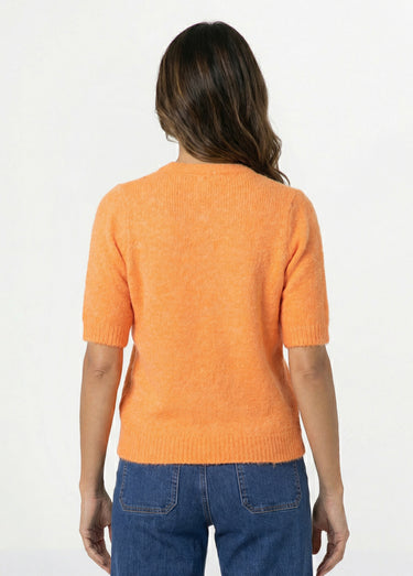 Gilet à manches courtes avec laine Orange