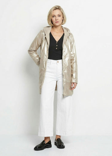 Coupe vent déperlant réversible, long Beige Dore