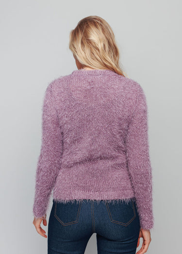 Gilet boléro court maille effet poilu Parme