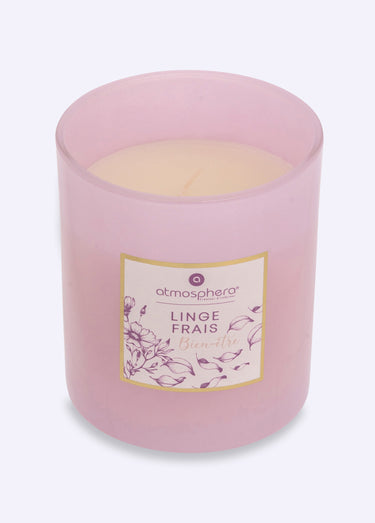 Bougie parfumée, contenant en verre Rose