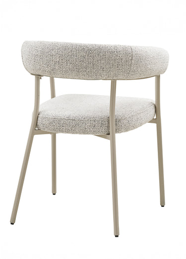 Fauteuil de salle à manger en bouclette Sable