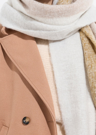 Echarpe épaisse camaieu de carreaux Carreaux Beige