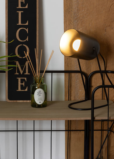 Lampe à poser épurée en acier, Faro Noir