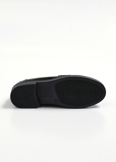 Mocassins plats vernis monochromes Vernis Noir