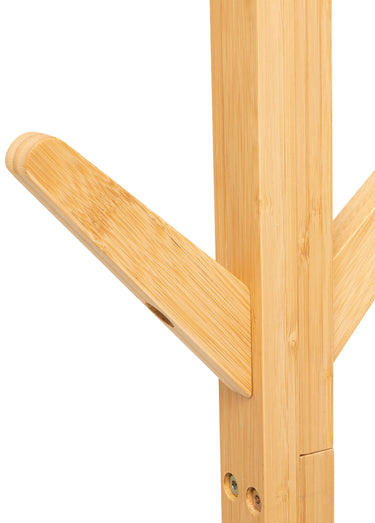 Porte manteaux en bois 8 patères compas Bambou