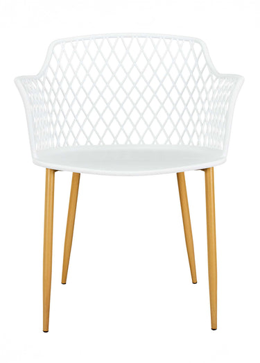 Fauteuils outdoor dossier ajouré losange Blanc
