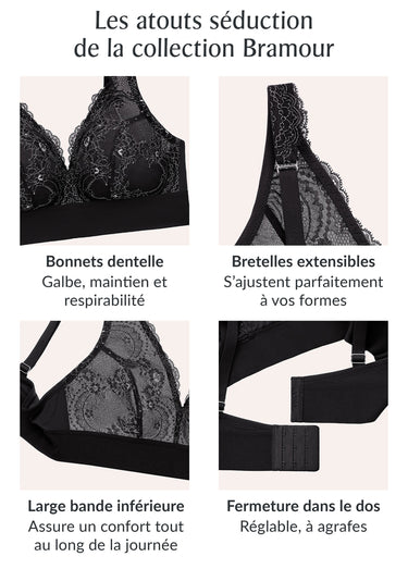 Soutien-gorge Bramour Lexington sans armatures Noir