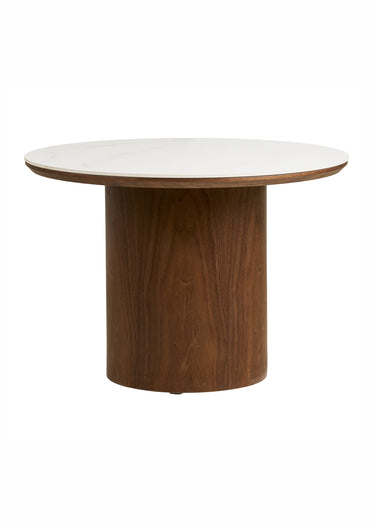 Table basse céramique et frêne NOLI Blanc/Brun foncé