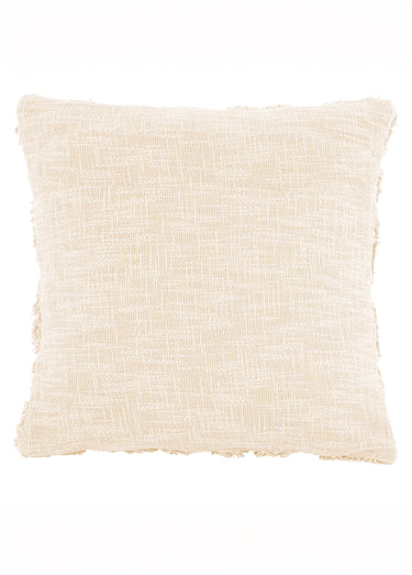 Coussin déco, motif bicolore losanges Ivoire