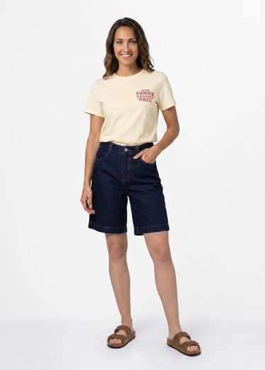 T-shirt manches courtes Amour et Soleil Jaune
