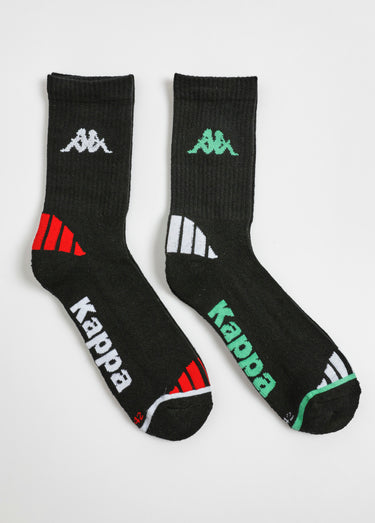 Chaussettes foncés avec logo fantaisie Noir
