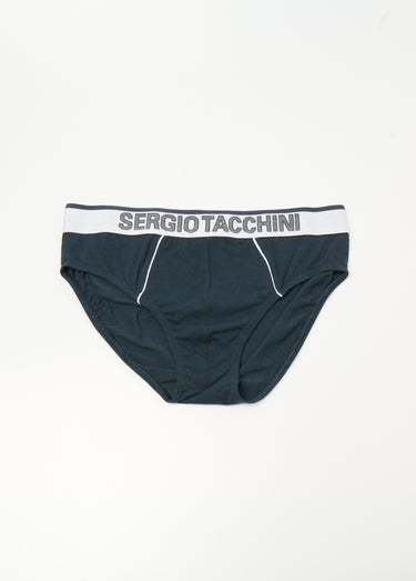 Slips en coton stretch, ceinture logo Gris Lot 2