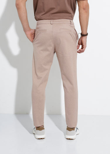 Pantalon chino en molleton avec couture Beige