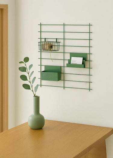 Etagère / Organiseur en fil métallisé, clair Vert
