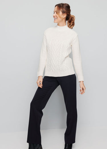 Pull  style irlandais Ecru