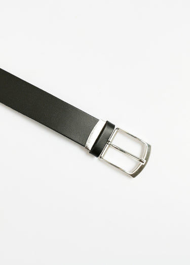 Ceinture en croûte de cuir Noir